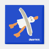 Koelkast Kunst: Zeemeeuw Magneet (Voorkant)