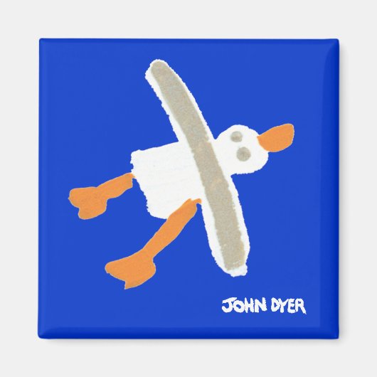 Koelkast Kunst: Zeemeeuw Magneet (Voorkant)