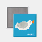 Koelkast Kunst: Zeemeeuw Magneet (Voorkant / Achterkant)