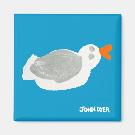 Koelkast Kunst: Zeemeeuw Magneet (Voorkant)