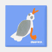 Koelkast Kunst: Zeemeeuw Magneet (Voorkant)