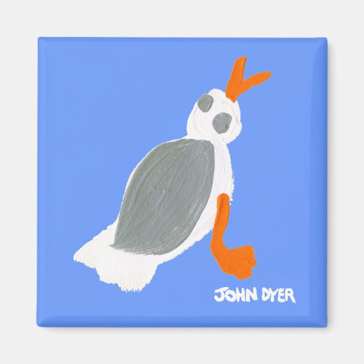 Koelkast Kunst: Zeemeeuw Magneet (Voorkant)