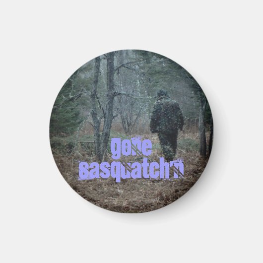 Koelkast Magneet Bericht Fun Tracking Gone Sasquat (Voorkant)