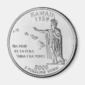Koelkast Magneet "Hawaii Quarter" (Voorkant)