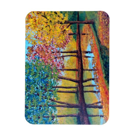 Koelkast Magneet - Herfst Reflecties. (Verticaal)