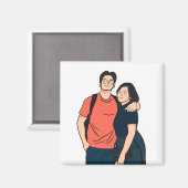 Koelkast magneet, koelkast gepersonaliseerde magne magneet (Voorkant / Achterkant)