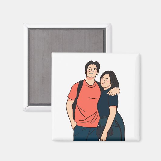 Koelkast magneet, koelkast gepersonaliseerde magne magneet (Voorkant / Achterkant)