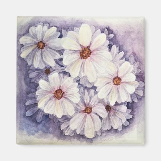 Koelkast Magneet Lavendel Afrikaanse madeliefjes (Voorkant)