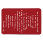 Koelkast magneet, liefde is geduldig (Corinthians) Magneet (Horizontaal)