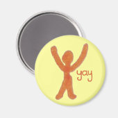 Koelkast Magneet met Yay Man (Voorkant / Achterkant)