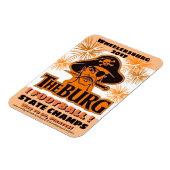 Koelkast magneet voor de staat football winnaars - (Linkerzijde)