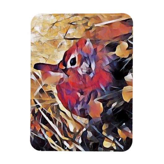 Koelkast Magnet Abstract Konijn Magneet (Verticaal)