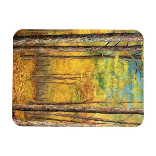 Koelkast Magnet - Acadia Forest Birch Trees #2 Magneet (Horizontaal)