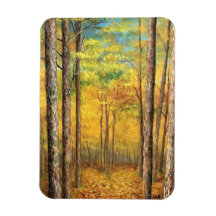 Koelkast Magnet - Acadia Forest Birch Trees #2