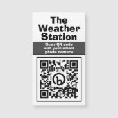 Koelkast Magnet Check Weather QR Code (Voorkant)