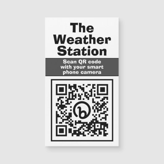 Koelkast Magnet Check Weather QR Code (Voorkant)