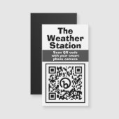 Koelkast Magnet Check Weather QR Code (Voorkant / Achterkant)