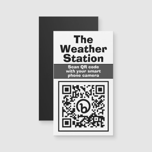 Koelkast Magnet Check Weather QR Code (Voorkant / Achterkant)