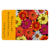 Koelkast Magnet Colorful Zinnias Sjabloon Magneet (Horizontaal)