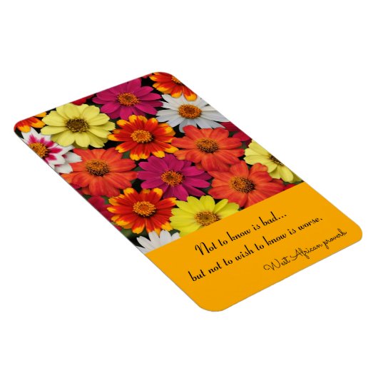 Koelkast Magnet Colorful Zinnias Sjabloon Magneet (Rechterzijde)