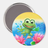 Koelkast Magnet Leaping kikker ontwerp (Voorkant / Achterkant)