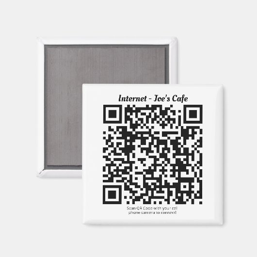 Koelkast Magnet met QR-code (Voorkant / Achterkant)