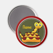 Koelkast Magnet, Naam Sjabloon, Schudslang Magneet (Voorkant / Achterkant)