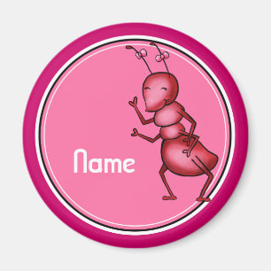 Koelkast Magnet, Name Sjabloon, Cute Ant Magneet