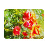 Koelkast Magnet - Oranje Rozen Magneet (Horizontaal)