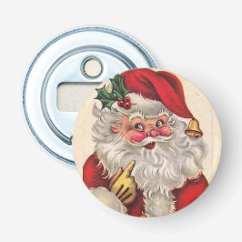 Koelkast Magnet Vintage Kerstkerstkerstman Button Flesopener