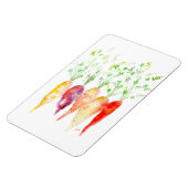 Koelkast Magnet - Waterverf Heirloom Carrots Magneet (Linkerzijde)