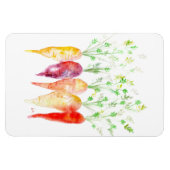 Koelkast Magnet - Waterverf Heirloom Carrots Magneet (Horizontaal)