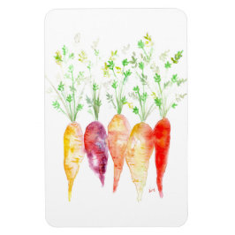 Koelkast Magnet - Waterverf Heirloom Carrots Magneet