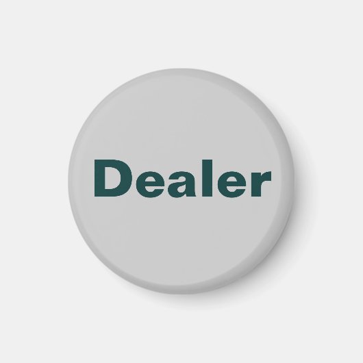 Koelkast Poker LABEL Actie Magnet - Dealer (Voorkant)