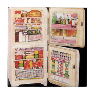 Koelkast van genoeg tegeltje