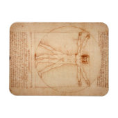 Koelkast Vitruviaans Man, Leonardo da Vinci Magneet (Horizontaal)