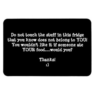 Koelkast voedsel dief waarschuwing-aanpassen. magneet