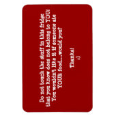 Koelkast voedsel dief waarschuwing-aanpassen. magneet (Verticaal)