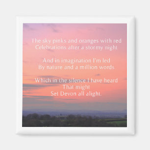 Koelkastmagneet gedicht "Devon A Light" Magneet