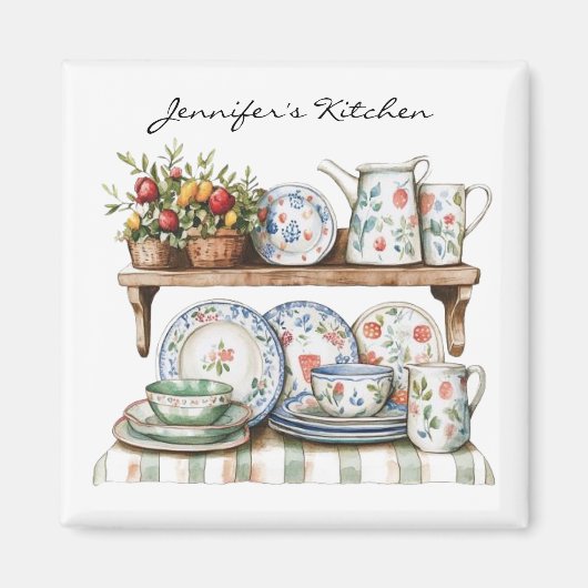 Koelkastmagneet in boerderijstijl magneet (Voorkant)