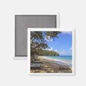 koelkastmagneet; Jamaica strand souvenir Magneet (Voorkant / Achterkant)