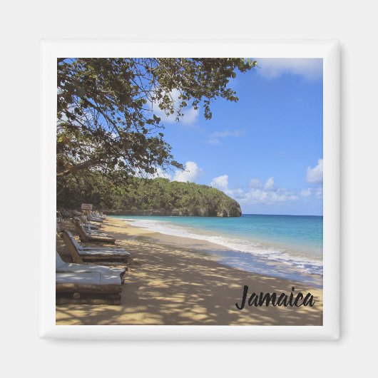 koelkastmagneet; Jamaica strand souvenir Magneet (Voorkant)