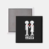 Koelkastmagneet "Love" Magneet (Voorkant / Achterkant)