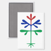 Koelkastmagneet met driekleurige kiemplant magneet (Voorkant / Achterkant)
