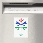 Koelkastmagneet met driekleurige kiemplant magneet (Insitu (Vaatwasser))