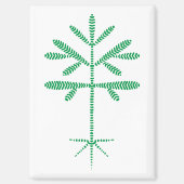 Koelkastmagneet met groene dakbedekking magneet (Voorkant)