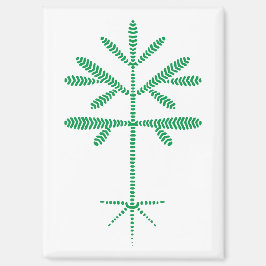 Koelkastmagneet met groene dakbedekking magneet