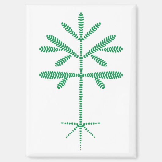 Koelkastmagneet met groene dakbedekking magneet (Voorkant)