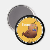 Koelkastmagneet, naam Sjabloon, leuke kwartel Magneet (Voorkant / Achterkant)