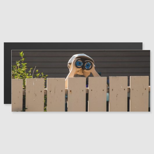 koelkastmagneet voor nieuwsgierige buren magnetische uitnodiging (Voorkant / Achterkant)